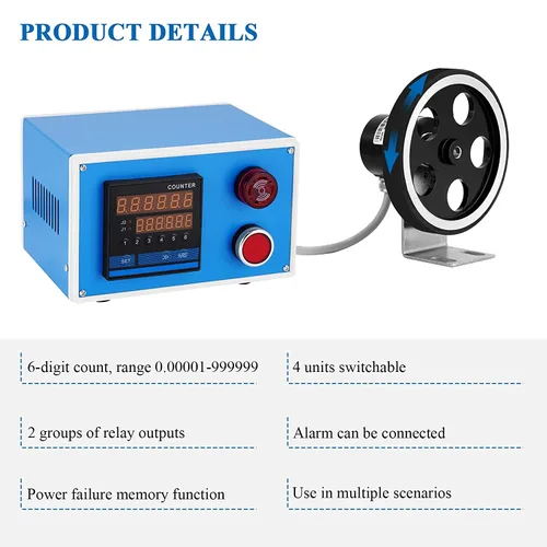 Vista 5 de JIAWANSHUN Medidor de longitud, medidor de longitud digital con rodillo de rueda conmutable para pies de pulgada y patio 110 V