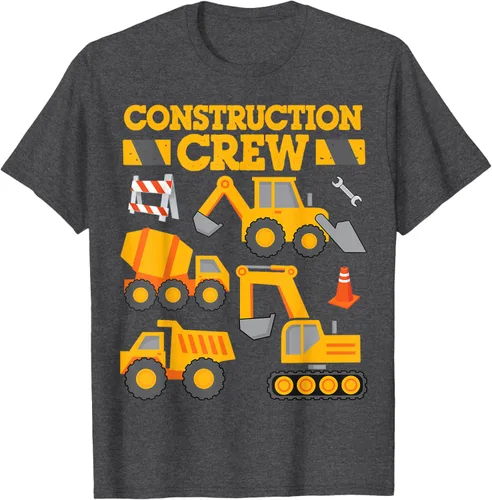 Vista 38 de Construction Crew Worker Excavator - Camiseta para niños y niñas Negro
