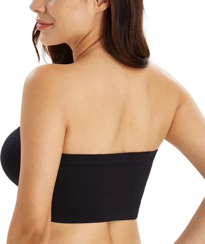 Vista 2 de DotVol Bralette con aros para mujer, sin relleno, con parte superior de tubo bandeau