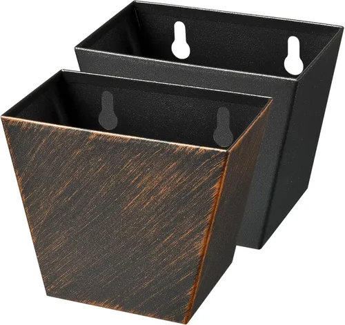 Vista 13 de Colector de tapa de cerveza de bronce antiguo Cubo de tapa de botella montado en la pared Cubo de drenaje al aire libre inoxidable estrecho Bronce