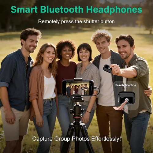 Vista 9 de ONES MusPlayE - Auriculares inalámbricos AI, traductor AI, Bluetooth 5.4 con pantalla táctil, cancelación activa de ruido, conexión con aplicación