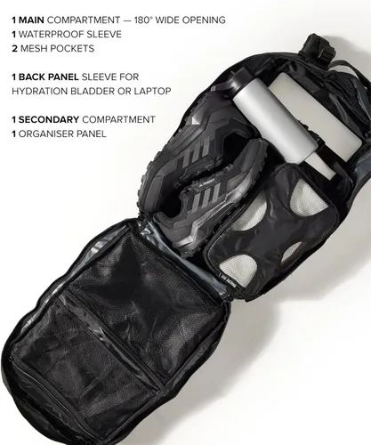 Vista 6 de Mochila Táctica Falko para Hombre y Mujer 50L Mochila 2.4 Veces Más Fuerte Mochila Militar Grande Tipo Molle, Mochila de Emergencia para Exteriores