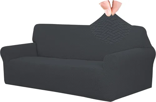 Vista 26 de Easy-Going Funda de sofá reclinable de jacquard elástico, suave de 4 piezas, con lazo elástico, protector de muebles lavable para niños, mascotas