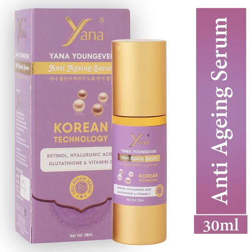 Vista 5 de Yana Youngever - Suero facial antienvejecimiento con vitamina C y retinol, para rejuvenecer y refinar los poros, hidratar e hidratar con ácido