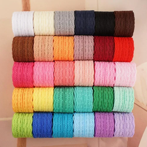 Vista 21 de Rollo de cinta de encaje de 120 yardas para costura, baby shower, cumpleaños, despedida de soltera, decoración de boda, embalaje de regalo, ramo
