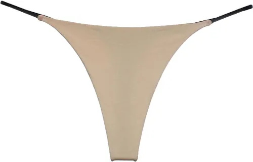Vista 23 de Tanga de encaje sin costuras para mujer, ropa interior de cintura alta con tiras en G Serie 010-leopardo