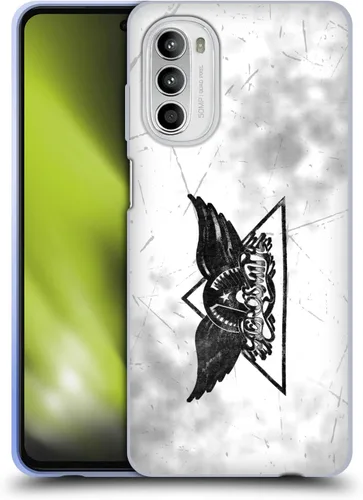 Vista 64 de Head Case Designs Officially Licensed Aerosmith 1987 Permanent Vacation Black and White Gel Case [Military Grade Protection] Compatible with Moto E7