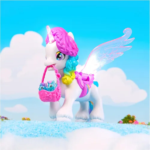 Vista 7 de Hatchimals CollEGGtibles, juguete de unicornio Hatchicorn con alas aleteadas, más de 60 luces y sonidos, 2 bebés exclusivos, juguetes para niños