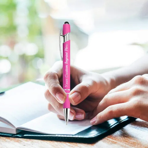 Vista 6 de 24 bolígrafos personalizados con lápiz, bolígrafos de grabado personalizado, impresos con tu logotipo o mensaje para Navidad, graduación