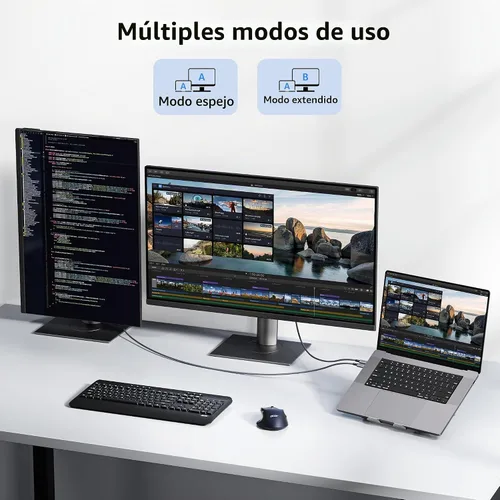 Vista 4 de Acer Cable USB C a puerto de pantalla 1.4 de 6.6 pies