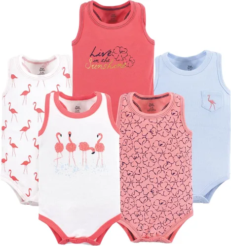 Vista 5 de Yoga Sprout Unisex Baby Cotton Bodysuit, 5 Pack Adventure