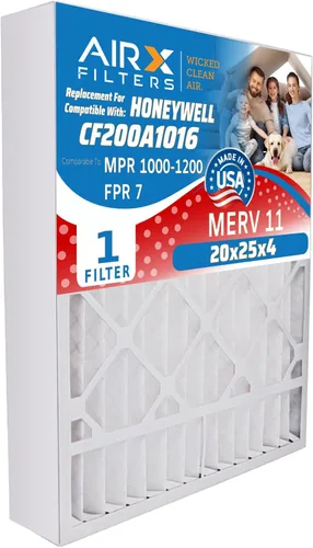 Vista 13 de AIRX FILTERS WICKED CLEAN AIR. Filtro de horno 20x25x4 MERV 11 compatible con filtro de aire Honeywell 20x25x4 F25 1 solo filtro