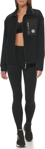 Vista 4 de DKNY Women's Sport Full Zip Hybrid Polar Fleece Jacket