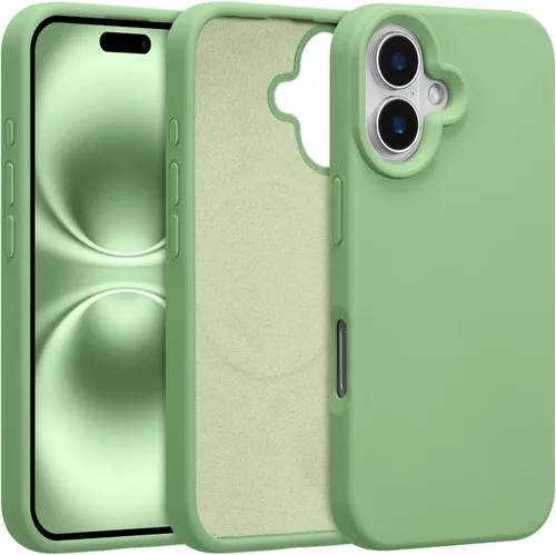 Vista 48 de Funda magnética de silicona para iPhone 13 Pro, color blanco antiguo [Compatible con Magsafe] [Forro de microfibra suave antiarañazos], funda