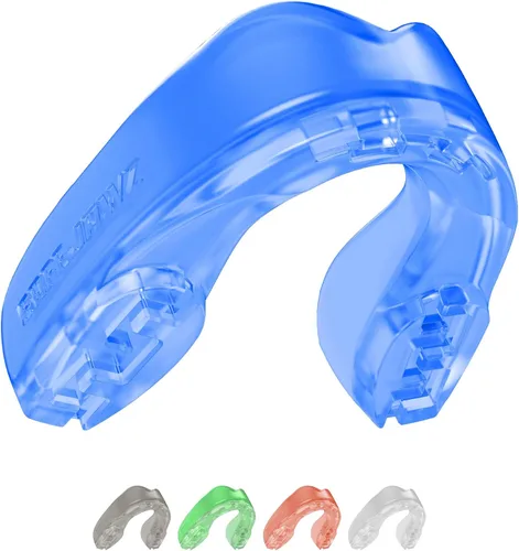 Vista 9 de SAFEJAWZ Elements - Protector bucal de doble capa de protección premium para adultos y jóvenes, con estuche, ideal para boxeo, MMA, rugby, artes