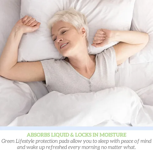 Vista 4 de GREEN LIFESTYLE Almohadillas lavables paquete de 6 + 4 unidades – Almohadillas de cama grandes, 30 x 34 pulgadas, para uso como almohadillas de cama