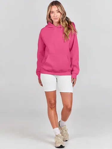 Vista 15 de ANRABESS - Sudaderas con capucha para mujer, sobre talla, de vellón de manga larga, modelo de 2024, para otoño