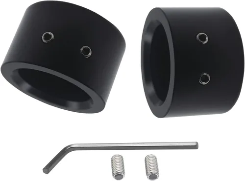 Vista 5 de Tapa de tuerca de eje delantero Tapones de eje para Harley Softail Electra Road Glide Sportster (negro)