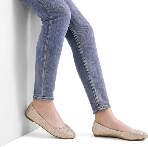 Vista 6 de DREAM PAIRS - Zapatos planos de suela simple de ancho amplio para mujer, estilo bailarina, cómodos para caminar