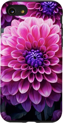 Vista 18 de Dahlia Flower Floral Nature Garden Funda con diseño granate rosa y morado para iPhone 16