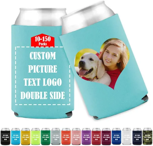 Vista 16 de Funda enfriadora de latas de cerveza personalizada Koo-zi Slim a granel, añade tu texto con imagen en una cubierta plegable de 12 onzas líquidas