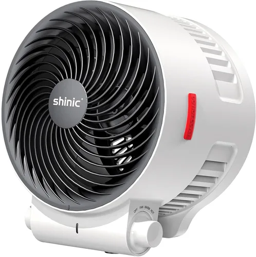 Vista 7 de shinic - Ventilador de escritorio y calentador combinado, ventilador portátil de circulación de aire de enfriamiento, protección contra inclinación