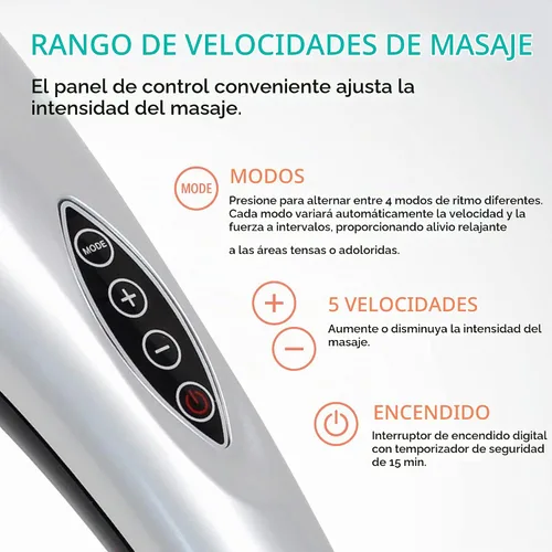 Vista 7 de Daiwa Felicity Tapping Pro - Masajeador de tejido profundo de mano para espalda, cuello, hombro, pierna, pantorrilla con mango de extensión, apto