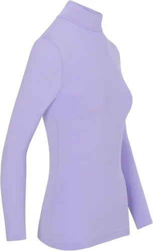 Vista 5 de Natural Uniforms Camiseta de manga larga con cuello alto falso para mujer