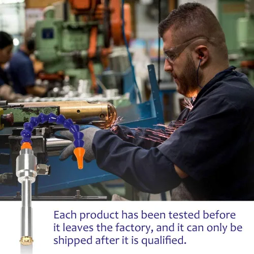 Vista 7 de Aire frío de vórtice de aleación de aluminio de 5.118 in con tubo flexible para fresadora de torno CNC Enfriamiento en seco