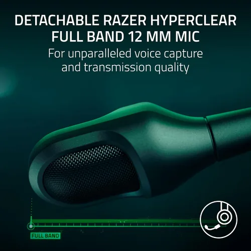 Vista 4 de Razer BlackShark V3 Pro Wireless ANC Gaming Headset for PC: Full Band Mic - 50mm Drivers - 2.4 GHz, Bluetooth, USB, 3.5mm - Works with Mac, PS5