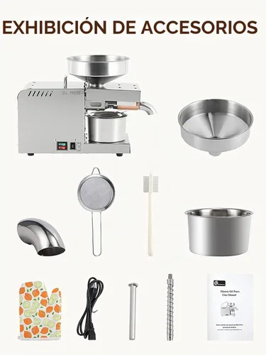 Vista 8 de CGOLDENWALL Máquina de prensa de aceite, extractor de aceite automático con doble control de temperatura, expulsor de aceite frío/caliente para uso