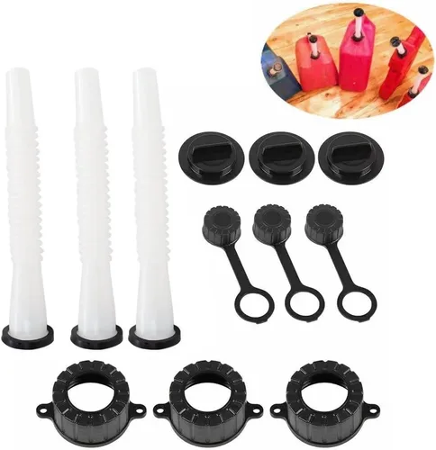 Vista 3 de Kit de piezas de tapa de boquilla de repuesto para latas de gas, boquilla de vertido flexible para Rubbermaid