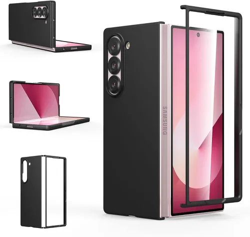 Vista 9 de Foluu Funda Slim Fit para Samsung Galaxy Z Fold 5, con protector de pantalla frontal integrado, cubierta protectora de PC mate ultradelgada