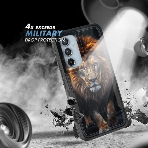 Vista 829 de Funda para Galaxy A14 5G, resistente de doble capa híbrida de policarbonato duro, goma suave, a prueba de golpes, funda protectora resistente