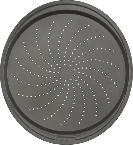 Vista 9 de GoodCook Conjunto de 2 bandejas para pizza personales antiadherentes de acero de 10", gris