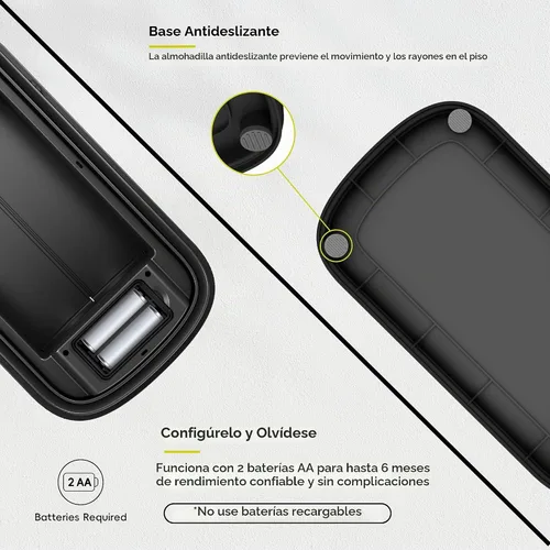 Vista 7 de EKO Astro Slim Basurero con sensor, 10L / 2.6 galones, papelera sin contacto con tapa de mariposa de cierre suave, papelera de acero inoxidable