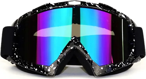 Vista 8 de Gafas de motocicleta Dirt Bike Motocross ATV gafas todoterreno MX anti UV esquí ajuste sobre gafas arrancables para hombres, mujeres, jóvenes