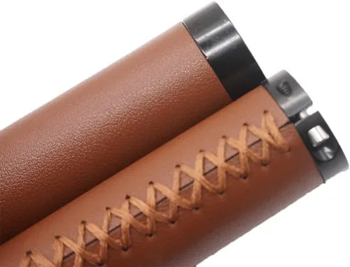 Vista 7 de Agarres para mango de bicicleta de 135/3.740 in, agarres largos/cortos, antideslizantes, de microfibra, de PVC, ergonómicos, cosidos a mano, casual