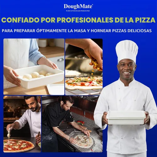 Vista 8 de 1 bandeja a prueba de masa de pizza con 1 tapa, capacidad para 6 bolas de masa, fácil de limpiar, duradera, certificado NSF®, fabricado en Estados