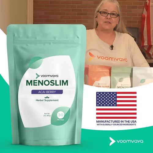 Vista 7 de VoomVaya MenoSlim Tea - Suplemento para la menopausia y la perimenopausia para mujeres - Apoya el metabolismo saludable y el bienestar general