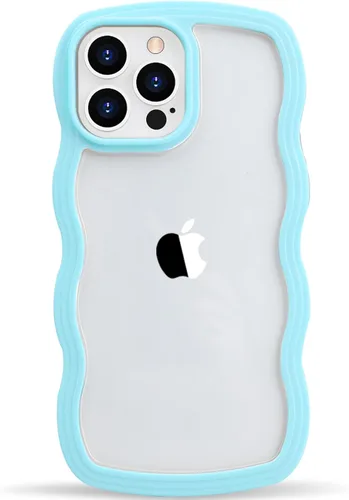 Vista 10 de LOEV Funda transparente diseñada para iPhone 7 Plus, iPhone 8 Plus con borde ondulado, bonita funda transparente con forma de onda rizada, a prueba