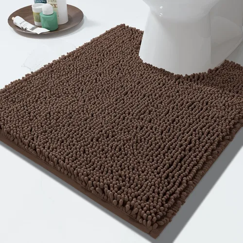 Vista 18 de Yimobra Tapetes de baño lavables, de chenilla súper suave y absorbente, para suelo y alfombra, de secado rápido, antideslizante, para bañera y Beige