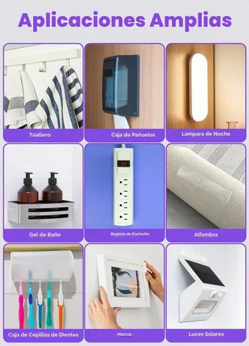 Vista 7 de Cinta de doble cara mejorada de alta resistencia, cinta adhesiva de doble cara nano extra grande, cinta adhesiva de pared para póster transparente