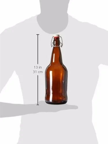 Vista 2 de Home Brew Ohio 1 botella de kombucha Amber EZ Cap de 32 onzas