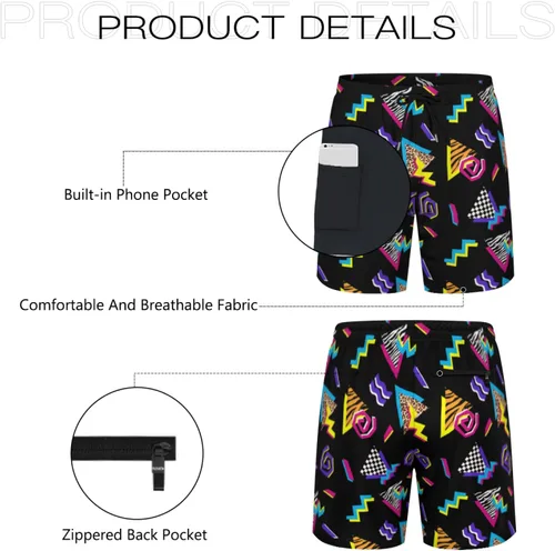 Vista 3 de Conjunto de 2 piezas retro para hombre, conjunto de chándal hawaiano de los años 80 y 90, camisas, pantalones cortos de playa y sombrero de pescador