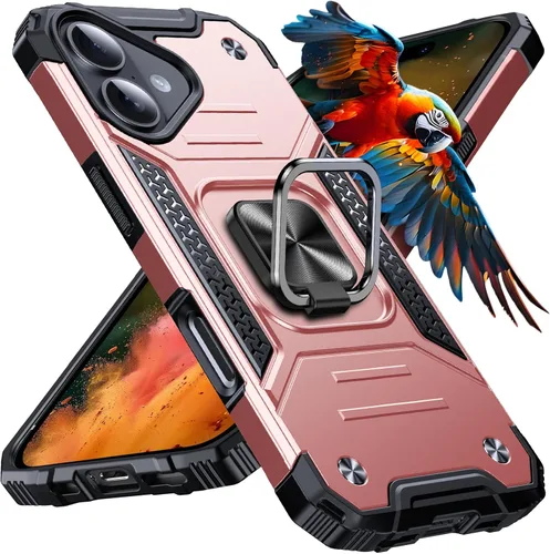 Vista 58 de Anqrp Funda resistente para iPhone 6/7/8/SE/SE2 con soporte de anillo mejorado y agarre, grado militar, a prueba de golpes, resistente y robusta