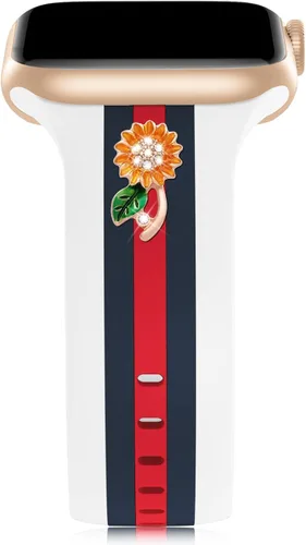 Vista 8 de Banda de diseñador con adornos decorativa compatible con Apple Watch de 38mm 40mm 41mm 42mm 44mm 45mm 46mm 49mm, para mujeres y hombres, pulseras