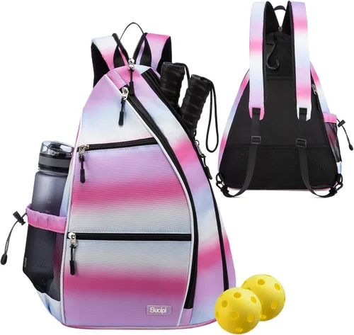 Vista 16 de Sucipi Pickleball Bag for Men & Women,Convertible Backpack with Fence Hook Negro