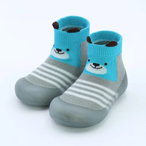 Vista 5 de 1 par de zapatos de bebé, calcetines de bebé, zapatos para niños y niñas, zapatos antideslizantes con suela de goma suave, zapatos para niños