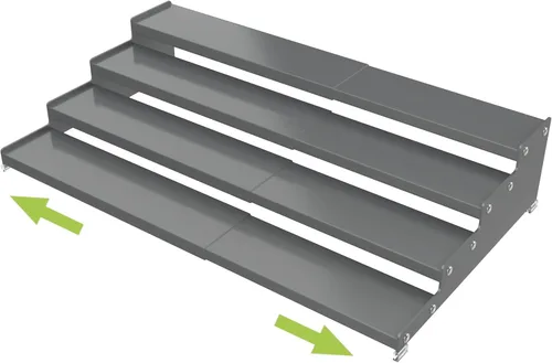 Vista 8 de Jojocross Organizador de especias expandible de 4 niveles para gabinete de cocina, diseño moderno y estante de almacenamiento antideslizante que